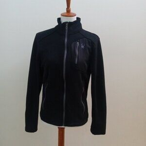 Spyder Black Fleece Lined Jacket Unisex Spring Size S